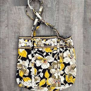 Vera Bradley Dogwood- Yellow and Black quilted bag.